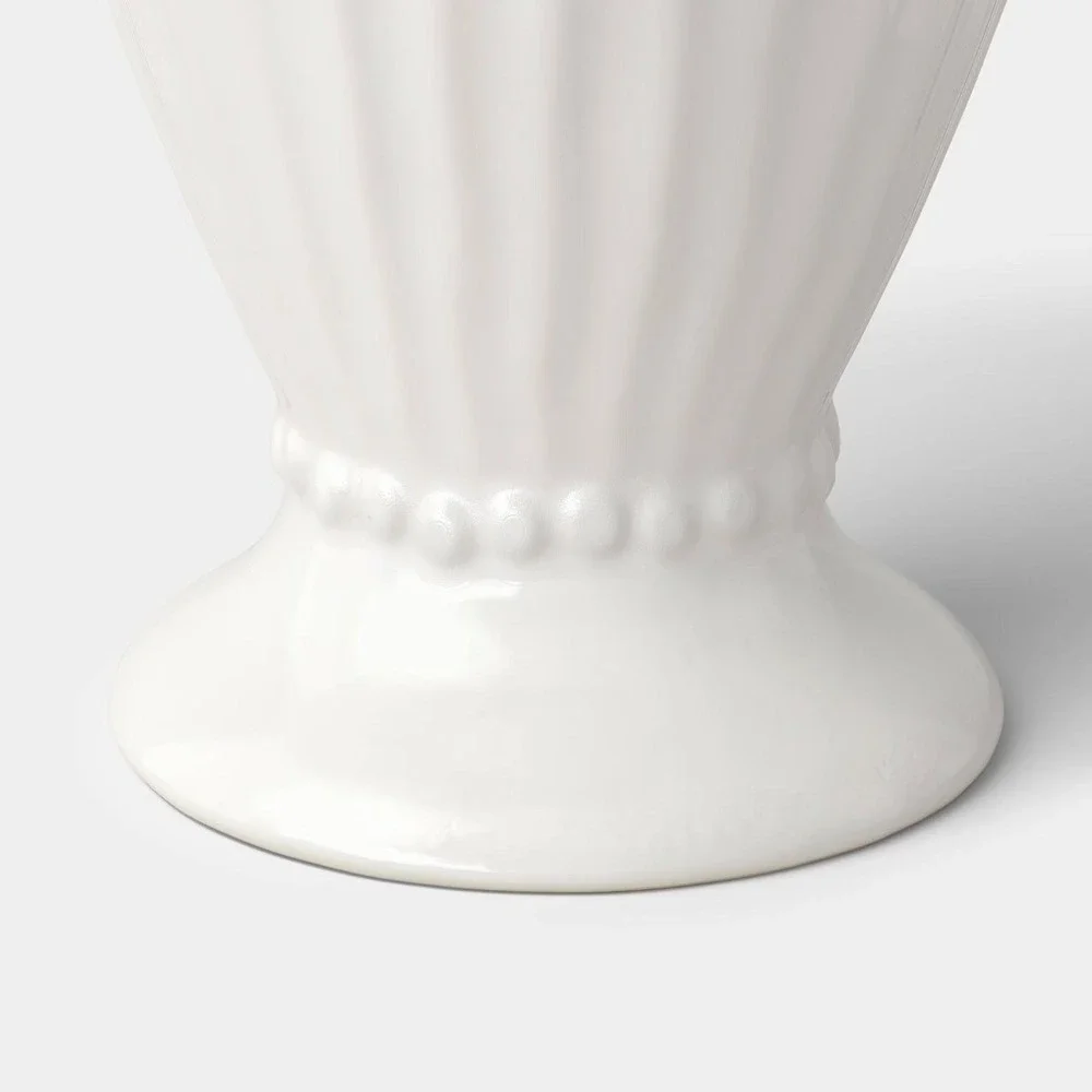 Tall Beaded Ceramic Vase Ivory - Threshold, Target‎
